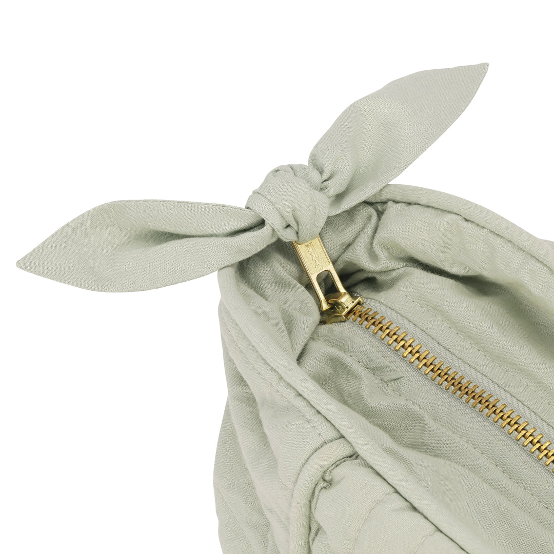 Quilted Tote Bag Olive Mist Organic
