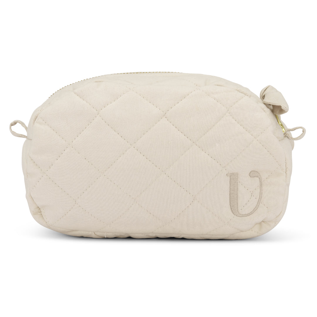 Quilted Makeup bag Oyster Grey Organic