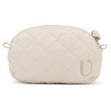 Quilted Makeup taske - Oyster Grey 