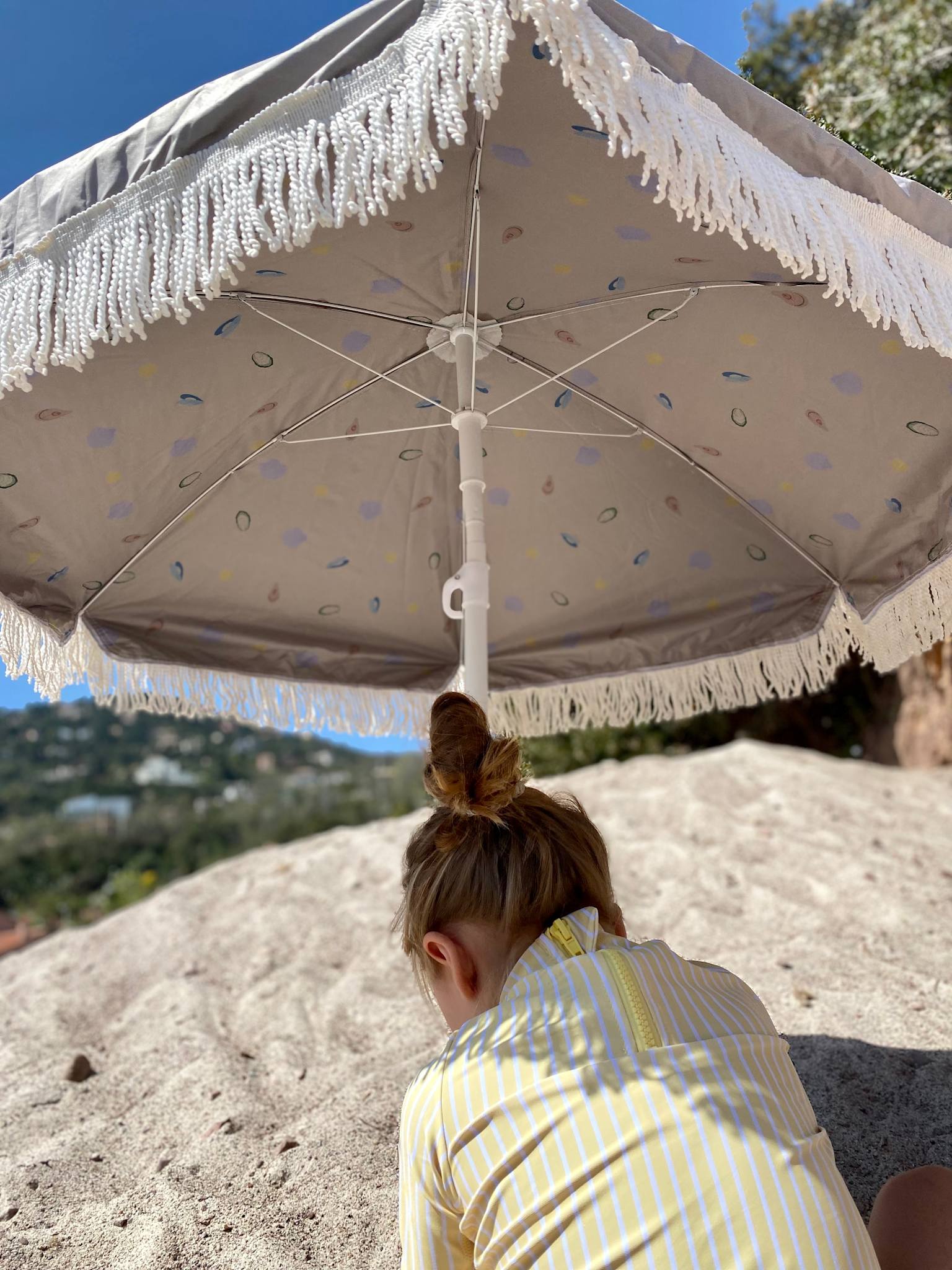 Strandparasol - UV50+ - Oyster Grey