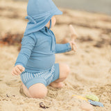 Blebadebukser Neopren - Blue Shadow - Striped 