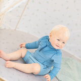 Blebadebukser Neopren - Blue Shadow - Striped 