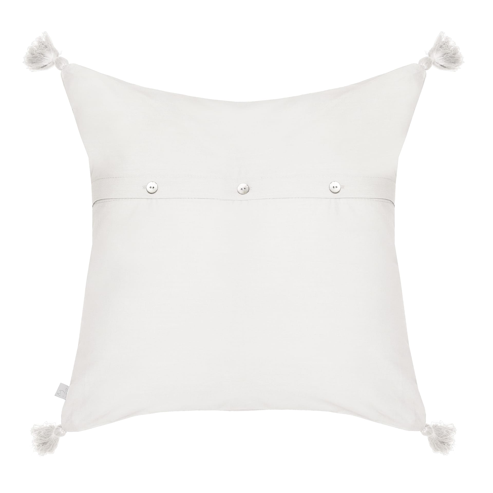 Decorative Cushion cover w/ tassel White