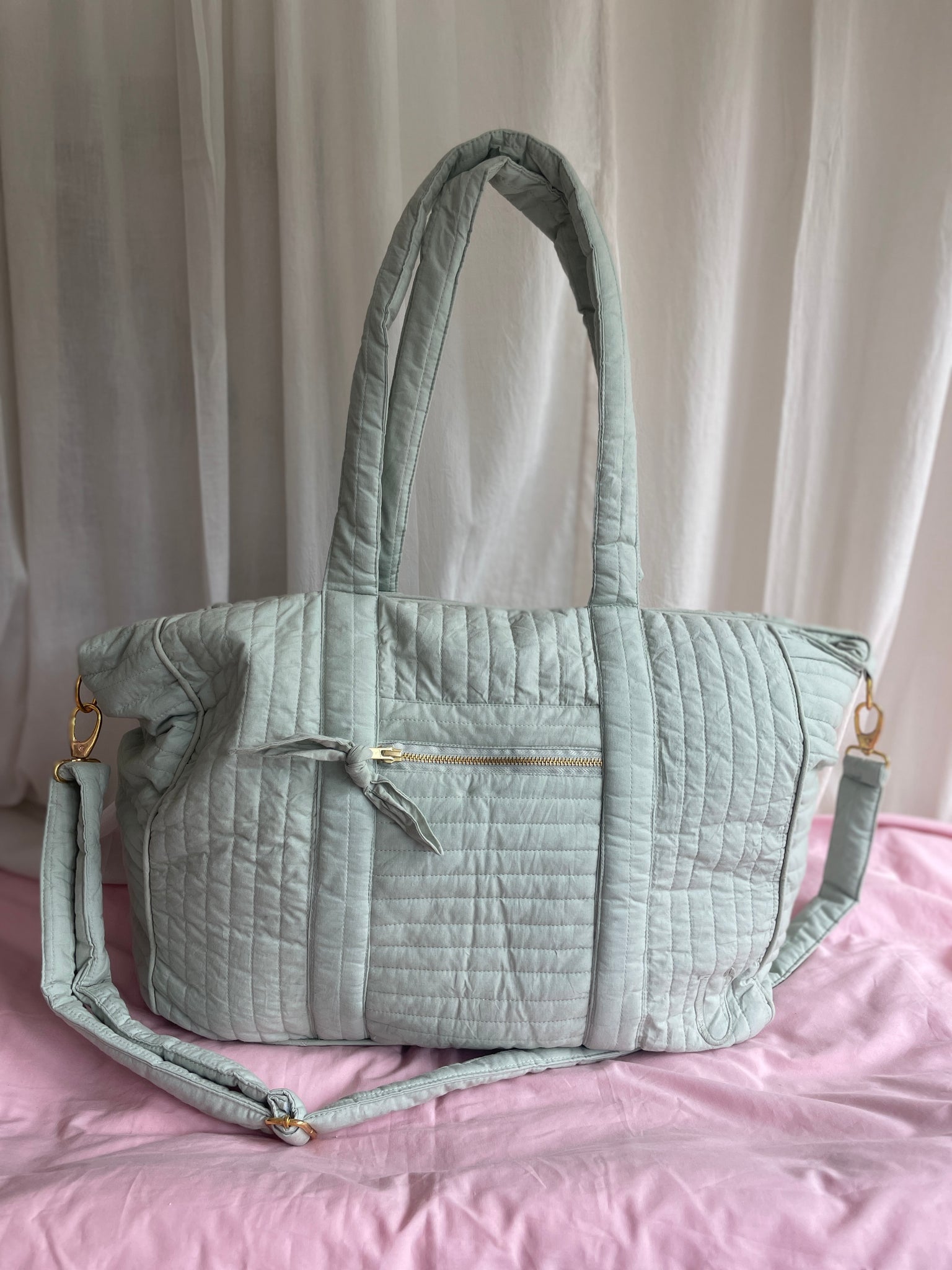 Quilted Weekend Bag Olive Mist Organic